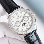 Patek Philippe Complications 9100 Movement Hour /Week/Star Chart /Month 42mm Diamond Bezel Watch